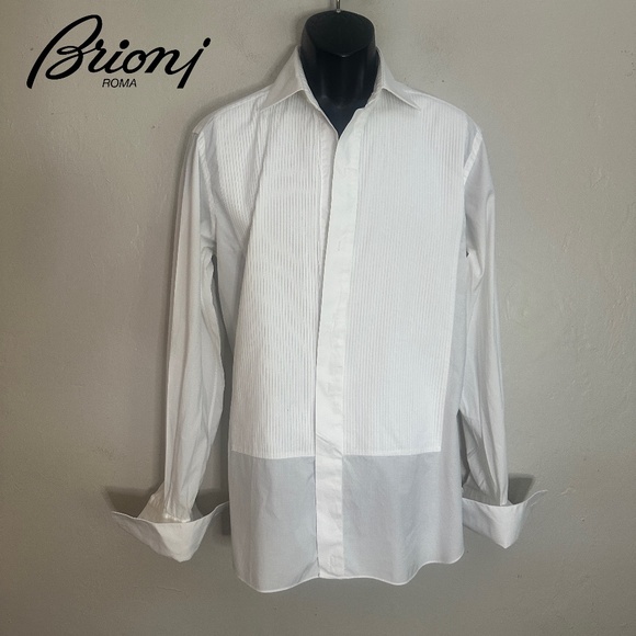 Brioni Tux Shirt 15.5 neck EU 41 Made in Italy Gently worn 100% cotton